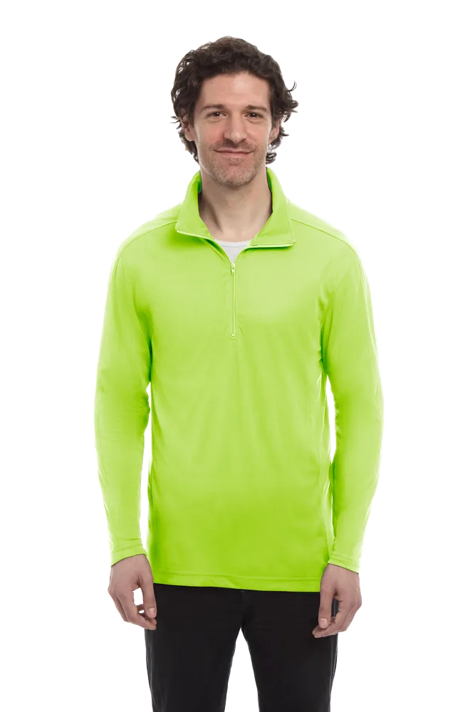 Blue Generation MENS WICKING SOLID 1/4 ZIP LS PULLOVER-BG7230