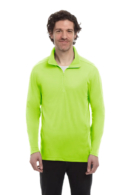 Blue Generation MENS WICKING SOLID 1/4 ZIP LS PULLOVER-BG7230