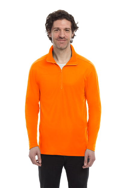 Blue Generation MENS WICKING SOLID 1/4 ZIP LS PULLOVER-BG7230
