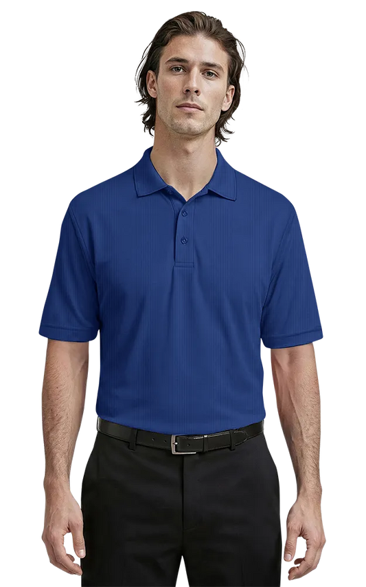 Blue Generation Men's Short-Sleeve Nailhead Polo-BG7232 -Royal Nailhead