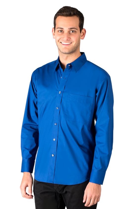 Blue Generation Men's L/S Superblend Untucked Shirt-BG7268