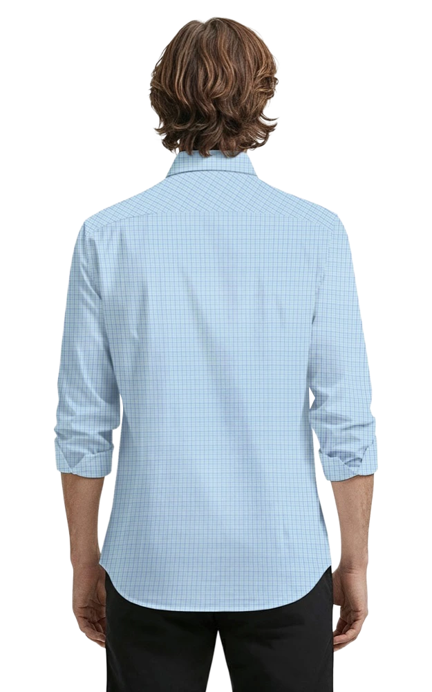 Blue Generation Mens L/S Tricolor Plaid-BG7270