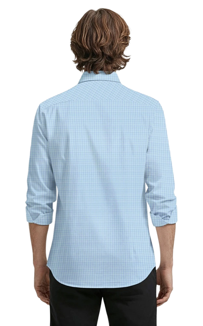 Blue Generation Mens L/S Tricolor Plaid-BG7270