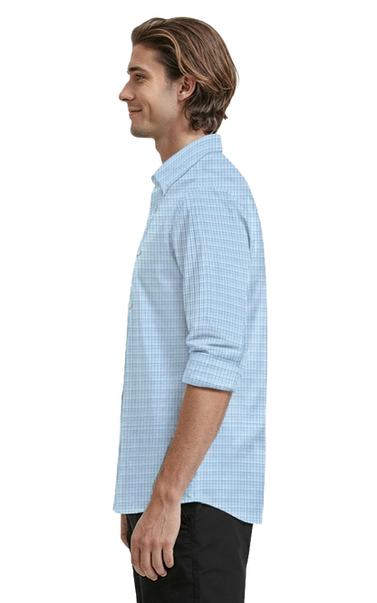 Blue Generation Mens L/S Tricolor Plaid-BG7270