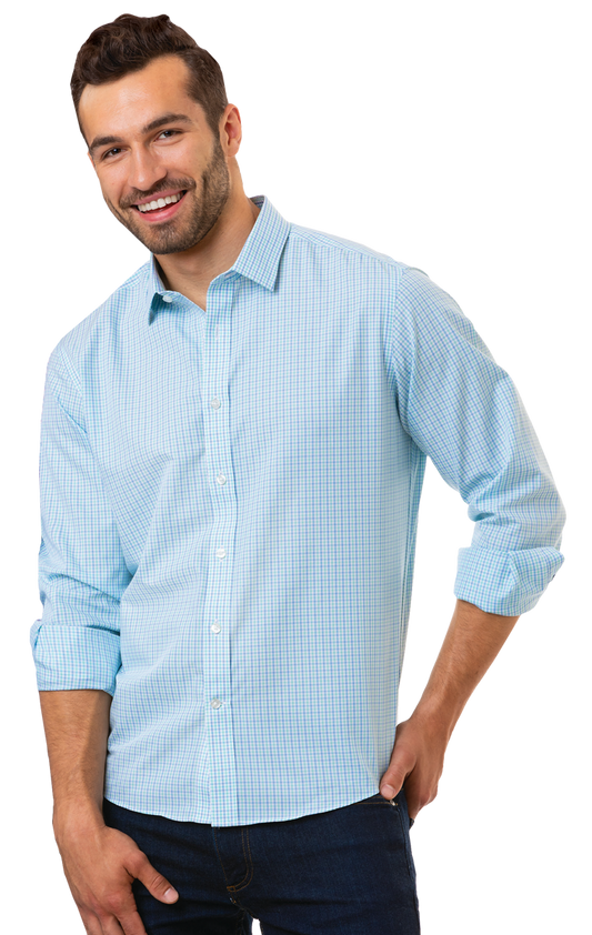 Men's Tricolor Plaid L/S Shirt