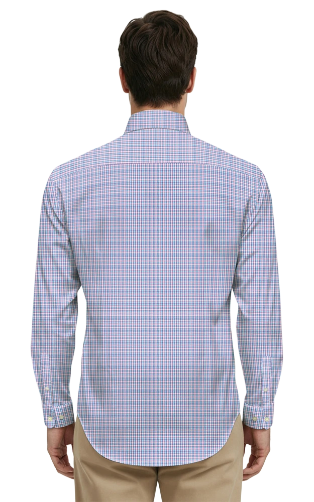 Blue Generation Mens L/S Tricolor Plaid-BG7271