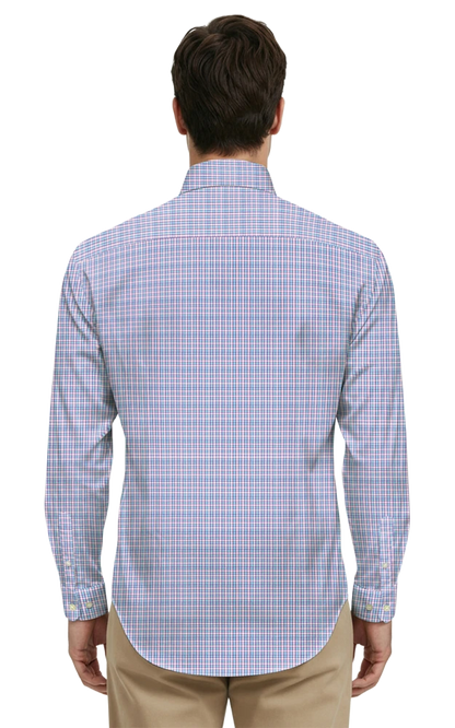 Blue Generation Mens L/S Tricolor Plaid-BG7271