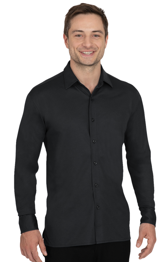 Blue Generation Men's Knit Stretch Woven Shirt-BG7273