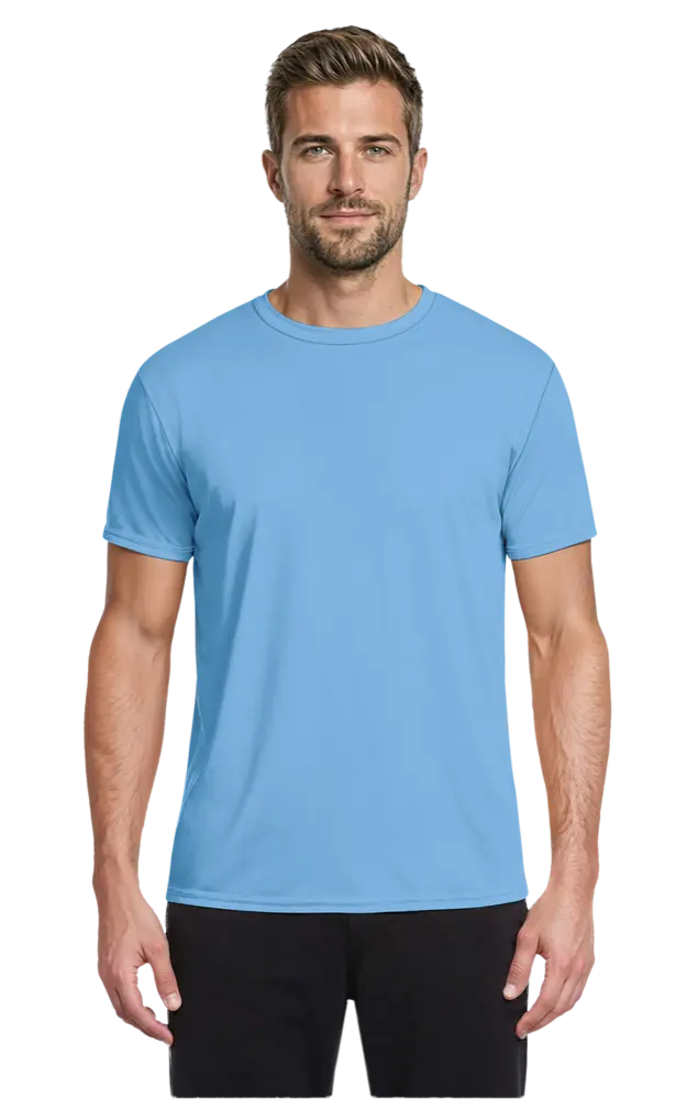 Blue Generation Adult Value Wicking Crew Neck Tee-BG7302
