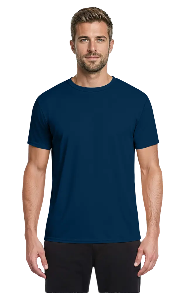 Blue Generation Adult Value Wicking Crew Neck Tee-BG7302