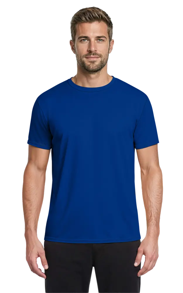 Blue Generation Adult Value Wicking Crew Neck Tee-BG7302