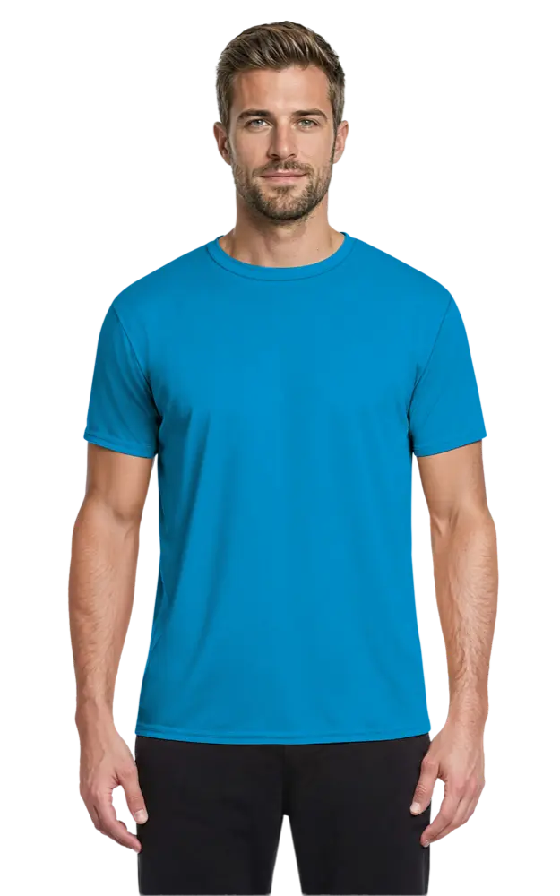Blue Generation Adult Value Wicking Crew Neck Tee-BG7302