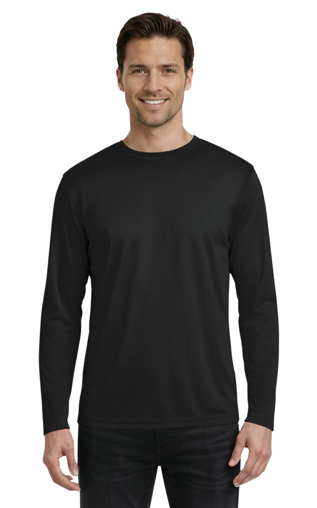 Blue Generation Adult Value Wicking L/S Tee-BG7303