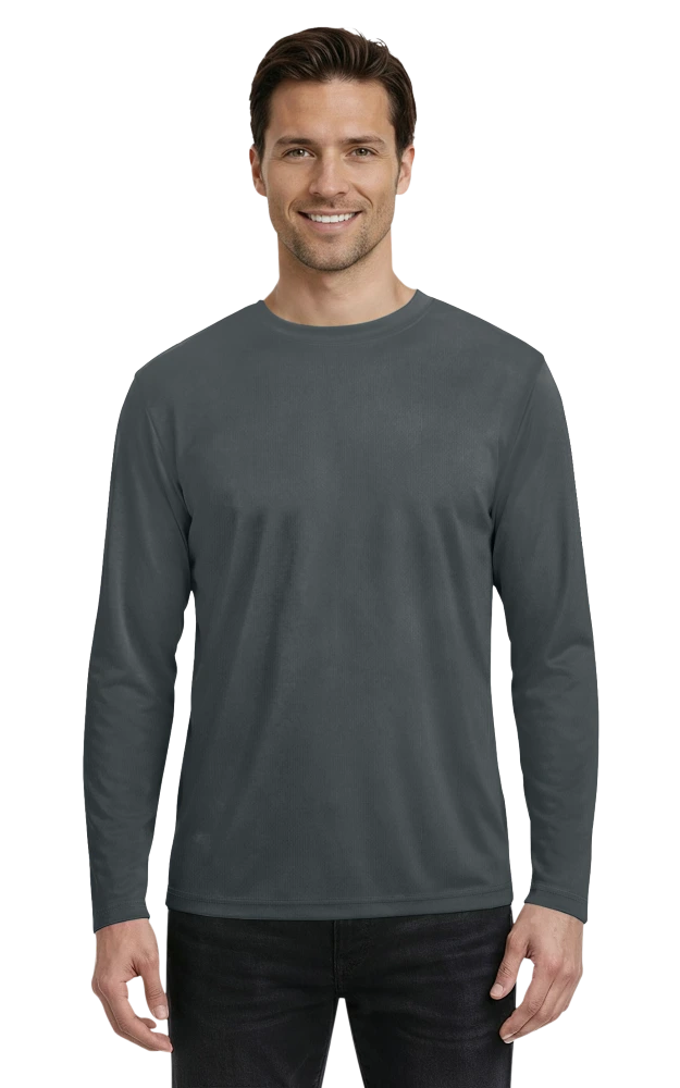 Blue Generation Adult Value Wicking L/S Tee-BG7303
