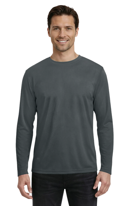 Blue Generation Adult Value Wicking L/S Tee-BG7303