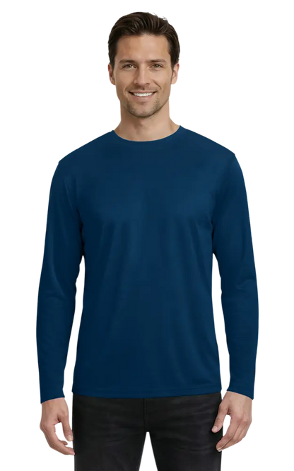 Blue Generation Adult Value Wicking L/S Tee-BG7303