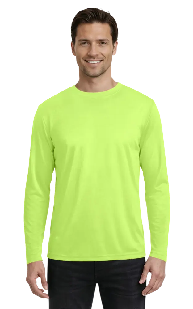 Blue Generation Adult Value Wicking L/S Tee-BG7303