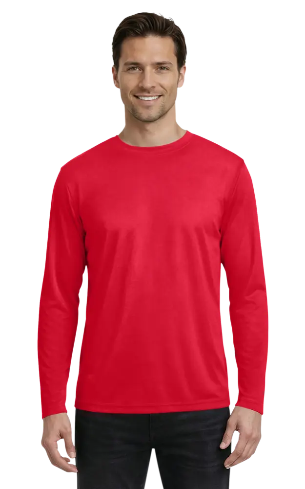 Blue Generation Adult Value Wicking L/S Tee-BG7303