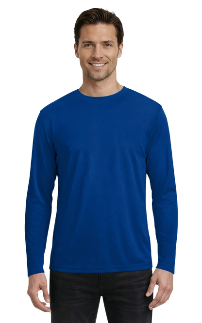 Blue Generation Adult Value Wicking L/S Tee-BG7303