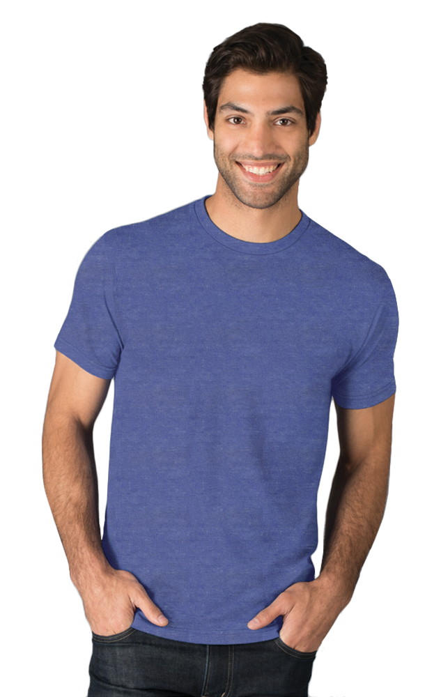 Camiseta triblend de cuello redondo de manga corta para adultos de Blue Generation