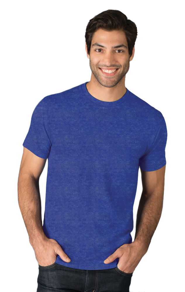 Camiseta triblend de cuello redondo de manga corta para adultos de Blue Generation