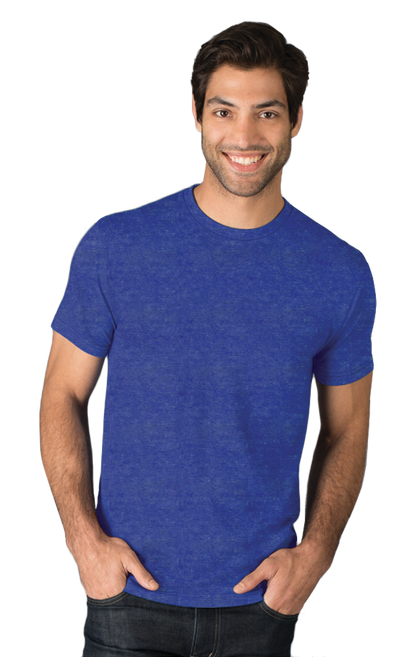 Camiseta triblend de cuello redondo de manga corta para adultos de Blue Generation