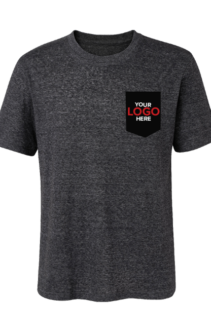 Blue Generation Your Logo Here Adult S/S Crew Neck Triblend T-Shirt-BG7306H