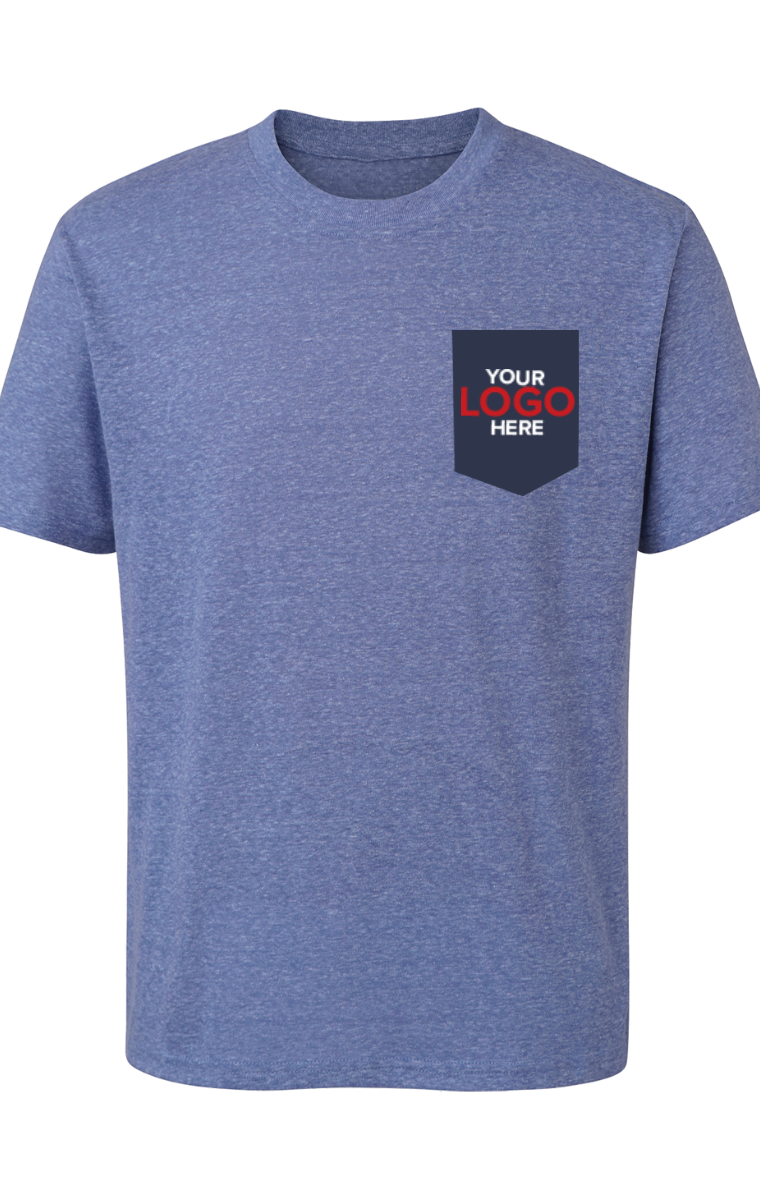 Blue Generation Your Logo Here Adult S/S Crew Neck Triblend T-Shirt-BG7306H