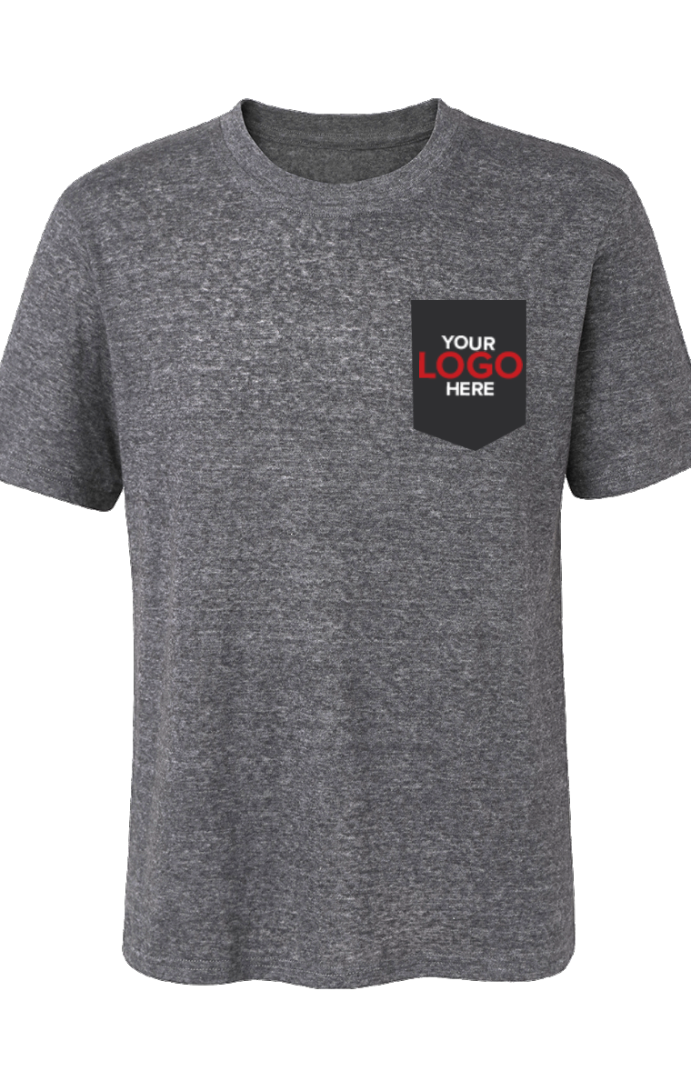 Blue Generation Your Logo Here Adult S/S Crew Neck Triblend T-Shirt-BG7306H