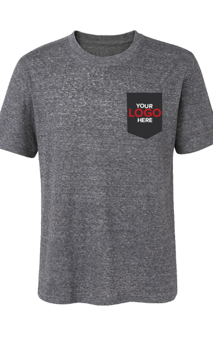 Blue Generation Your Logo Here Adult S/S Crew Neck Triblend T-Shirt-BG7306H