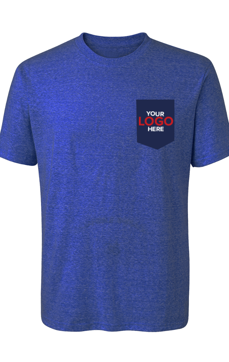 Blue Generation Your Logo Here Adult S/S Crew Neck Triblend T-Shirt-BG7306H
