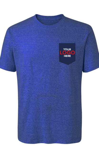 Blue Generation Your Logo Here Adult S/S Crew Neck Triblend T-Shirt-BG7306H