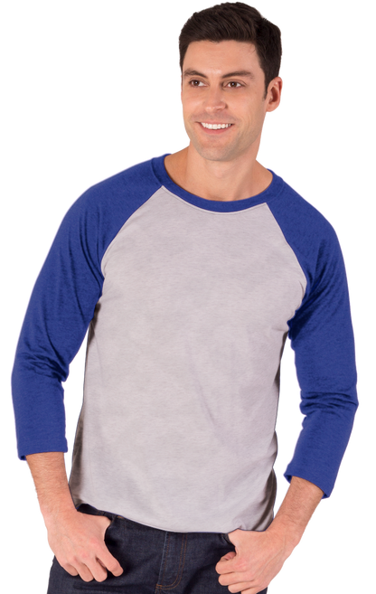 Blue Generation Adult 3/4 Sleeve Triblend Baseball T-Shirt