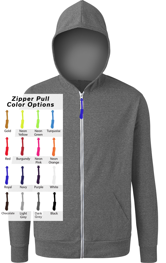 Blue Generation Custom Zipper Pull Triblend Hoodie-BG7308B