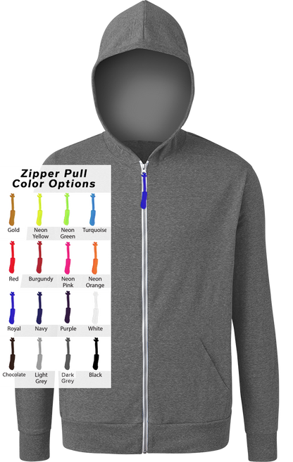 Blue Generation Custom Zipper Pull Triblend Hoodie-BG7308B