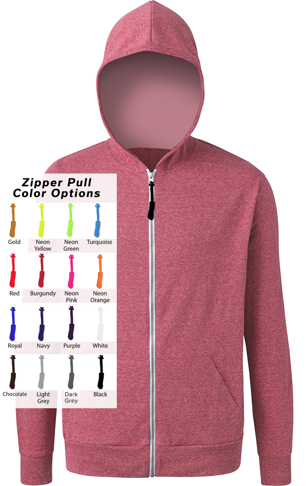 Blue Generation Custom Zipper Pull Triblend Hoodie-BG7308B