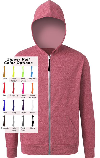 Blue Generation Custom Zipper Pull Triblend Hoodie-BG7308B