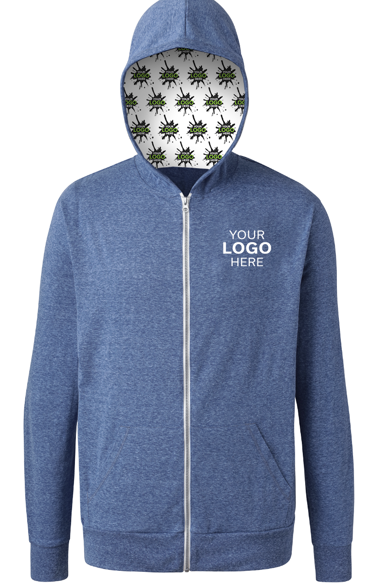 Blue Generation Your Logo Here Adult Zip Front Hoodie-BG7308H