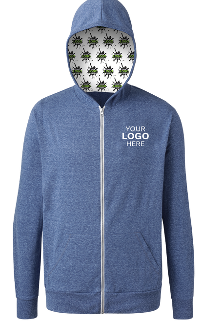 Blue Generation Your Logo Here Adult Zip Front Hoodie-BG7308H
