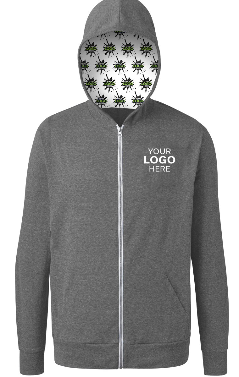 Blue Generation Your Logo Here Adult Zip Front Hoodie-BG7308H