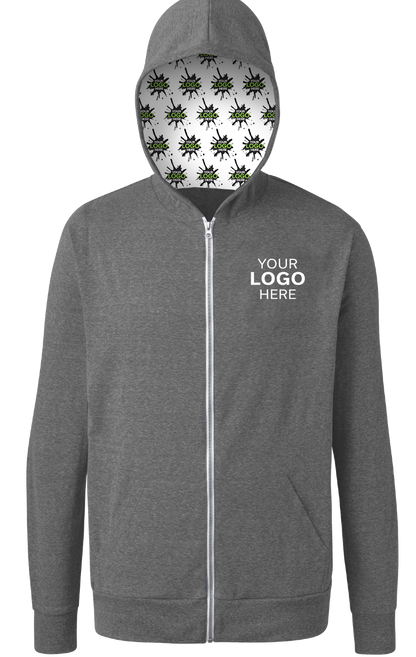 Blue Generation Your Logo Here Adult Zip Front Hoodie-BG7308H