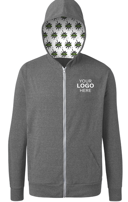 Blue Generation Your Logo Here Adult Zip Front Hoodie-BG7308H
