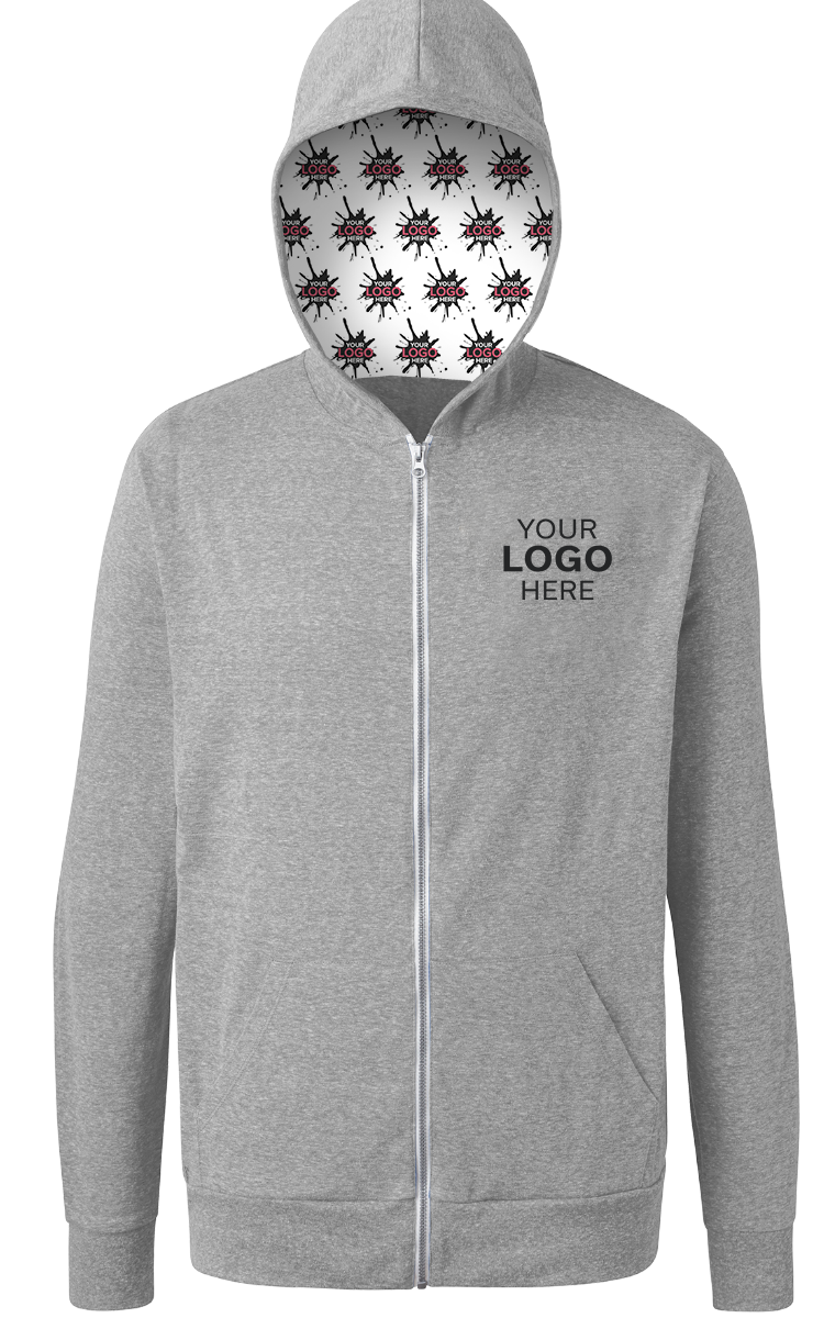 Blue Generation Your Logo Here Adult Zip Front Hoodie-BG7308H