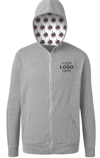Blue Generation Your Logo Here Adult Zip Front Hoodie-BG7308H