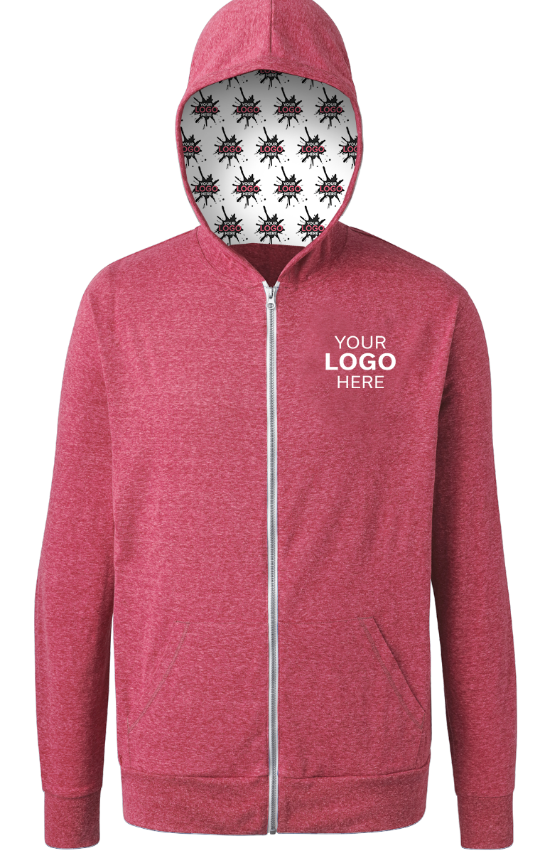 Blue Generation Your Logo Here Adult Zip Front Hoodie-BG7308H