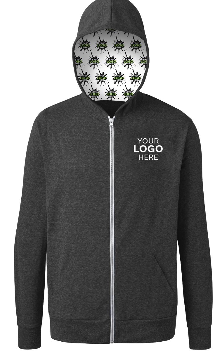 Blue Generation Your Logo Here Adult Zip Front Hoodie-BG7308H