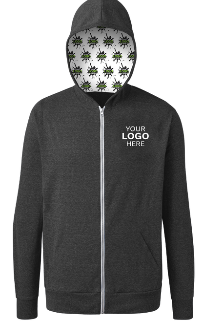 Blue Generation Your Logo Here Adult Zip Front Hoodie-BG7308H
