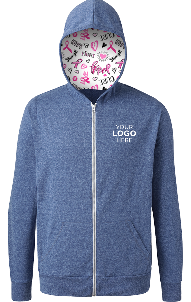 Blue Generation BCA Tri-blend Zip-front Hoodie-BG7308HC