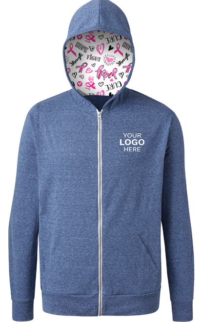 Blue Generation BCA Tri-blend Zip-front Hoodie-BG7308HC