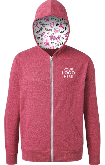 Blue Generation BCA Tri-blend Zip-front Hoodie-BG7308HC